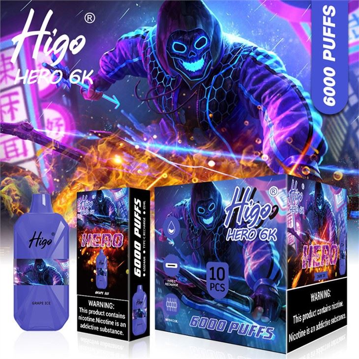 Higo HERO 6K 6000 Sigarét Electronig Vape Tafladwy