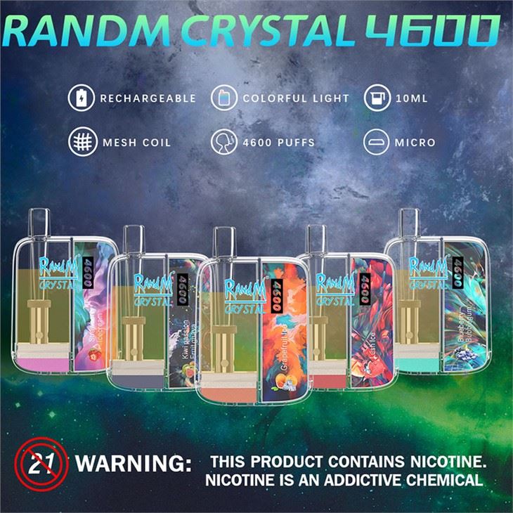 Randm Crystal 4600 Sigaréts Electronig tafladwy
