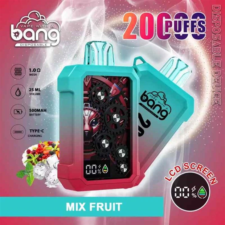 Bang 20000 Pwff Lliw Sgrin Vape