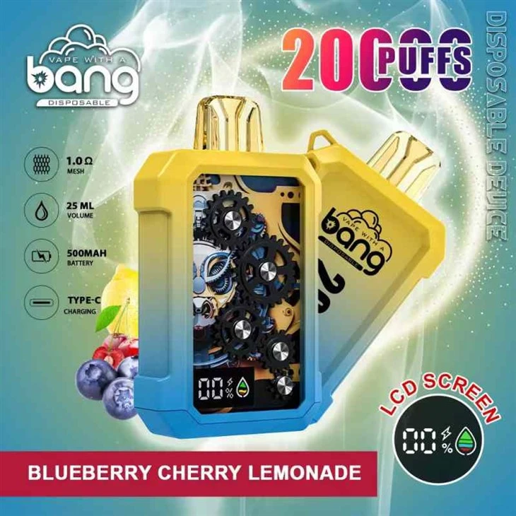 Bang 20000 Pwff Sgrîn Vape tafladwy