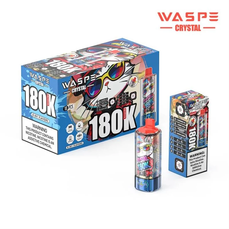 Waspe Crystal 8 mewn 1 180000 Puffs
